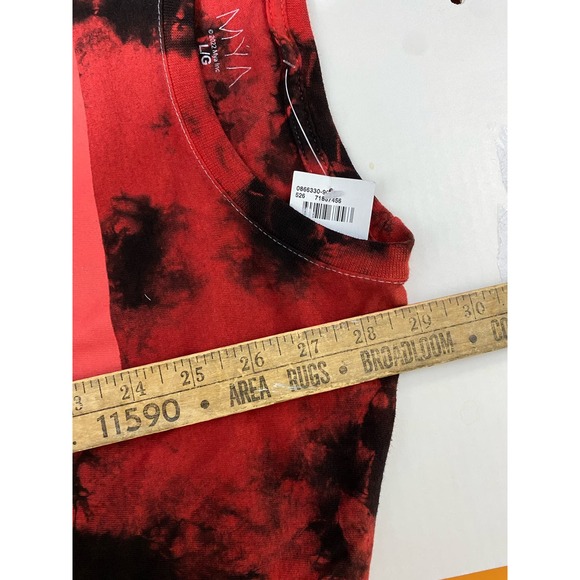 Men's Philcos MYA T-shirt Tie Dye Red And Black 2022 Forever 21 Mens 26x29 - Picture 2 of 10
